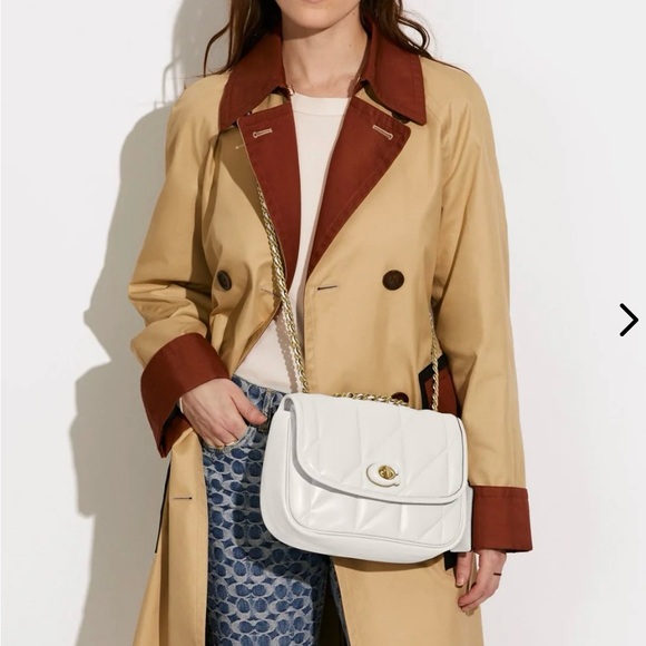 Coach NWT Chalk Quilted Madison Pillow Shoulder Bag - Picture 10 of 16